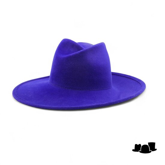 weba hats fedora 1274 velourvilt kobaltblauw