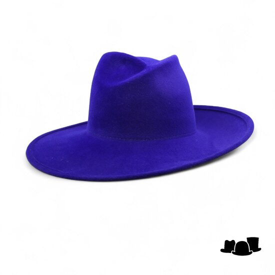weba hats fedora 1274 velourvilt kobaltblauw