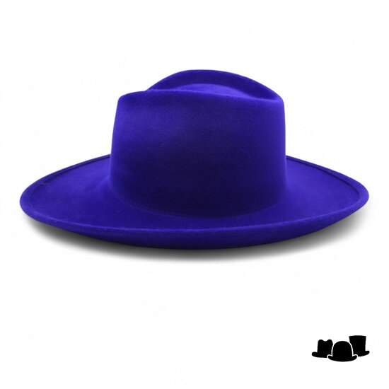 weba hats fedora 1274 velourvilt kobaltblauw