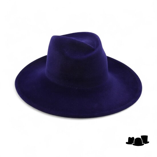 weba hats fedora 1274 velourvilt marine blauw