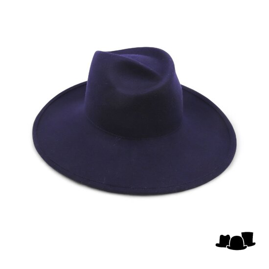 weba hats fedora 1274 wolvilt marine blauw