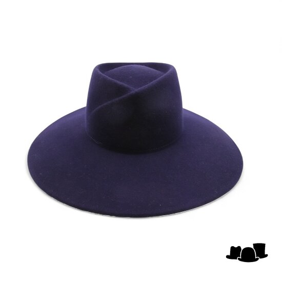 weba hats fedora 1487 wolvilt marine blauw