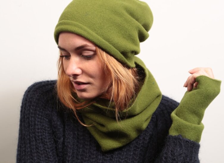 kopka bandeau merino zwart