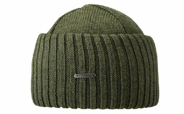 stetson beanie northport merino wool knit olive green
