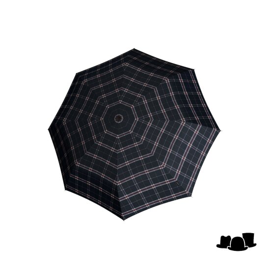 knirps paraplu t200 medium duomatic check navy