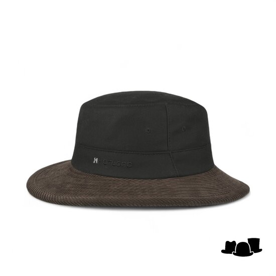 Hatland Bucket Duncan Waxed Cotton Black
