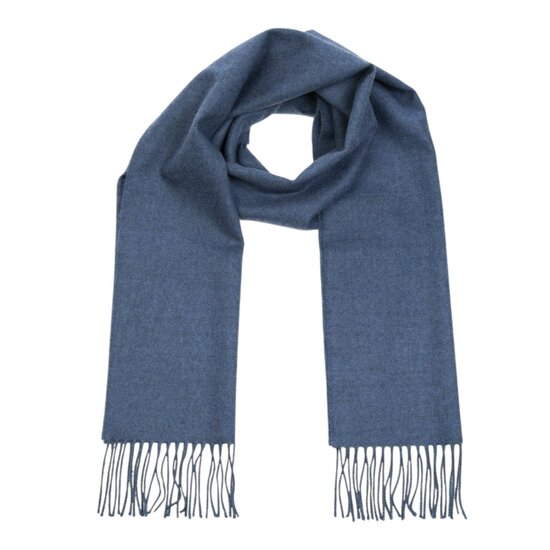 john hanly merino luxury wool scarf denim blue