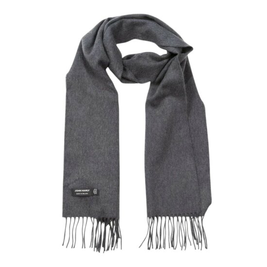 john hanly merino luxury wool scarf solid charcoal