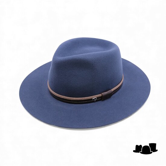 panizza fedora latina 27 wolvilt jeansblauw