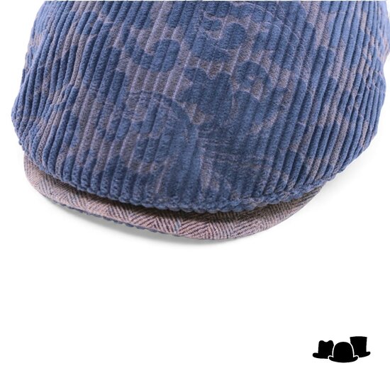 alfonso deste ivy pet ionio corduroy floral grijsblauw