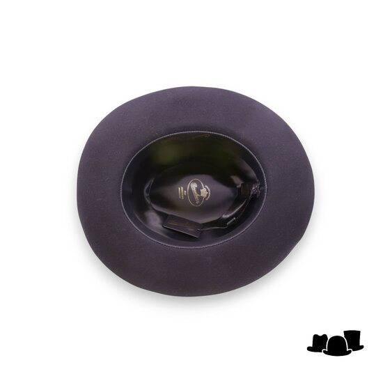 borsalino fedora brede rand amedeo qs haarvilt zwart 