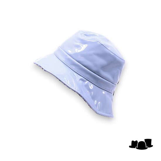 bedacht regen hoed vernice lak baby blue