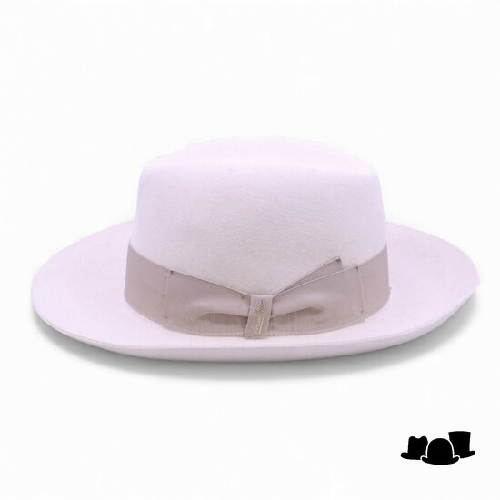 borsalino alessandria fedora cut brim off white