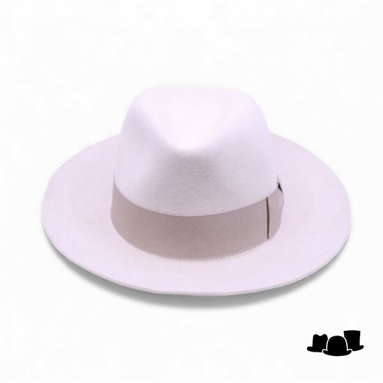 borsalino alessandria fedora cut brim off white