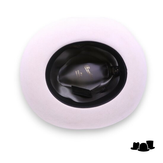 borsalino alessandria fedora cut brim off white