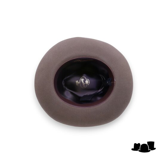 borsalino qs folar fedora brede rand haarvilt bast bruin