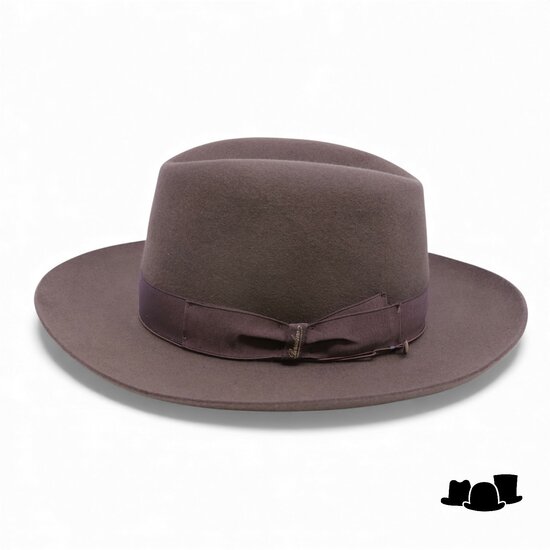 borsalino qs folar fedora brede rand haarvilt bast bruin