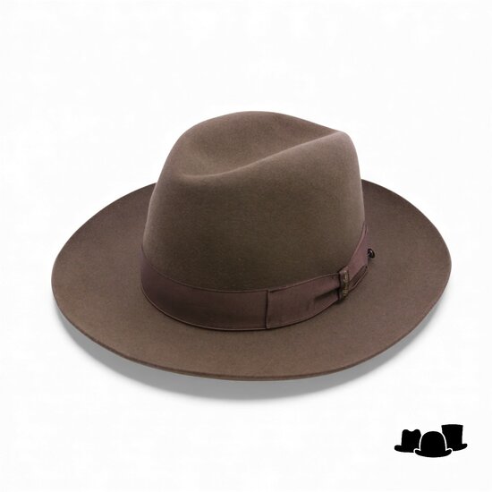 borsalino qs folar fedora brede rand haarvilt bast bruin