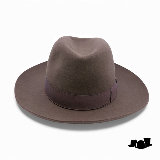 borsalino qs folar fedora brede rand haarvilt bast bruin