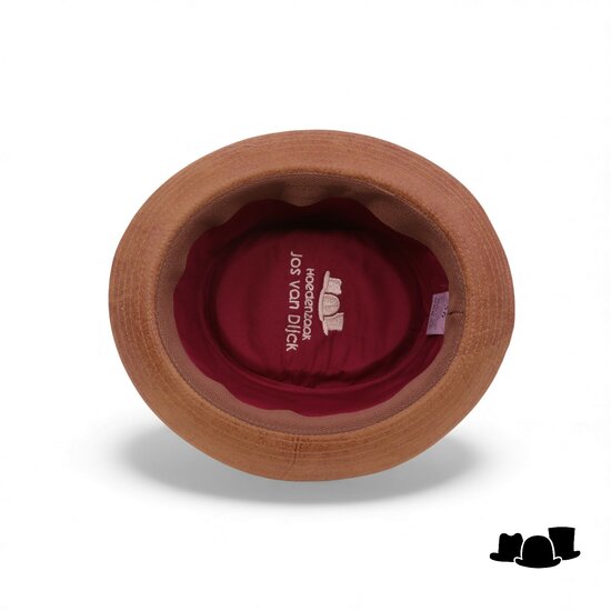 jos van dijck pork pie tweed visgraat bruin