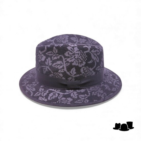 jos van dijck fedora 62 wolmix tapestry black and grey