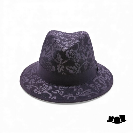 jos van dijck fedora 62 wolmix tapestry black and grey