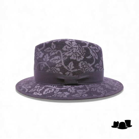 jos van dijck fedora 62 wolmix tapestry black and grey