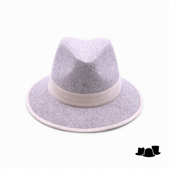 jos van dijck fedora 62 wolmix gemeleerd grijs en bone