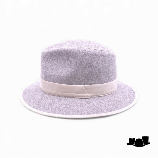 jos van dijck fedora 62 wolmix gemeleerd grijs en bone