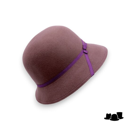 bedacht pot hoed met bies balin wolvilt mauve