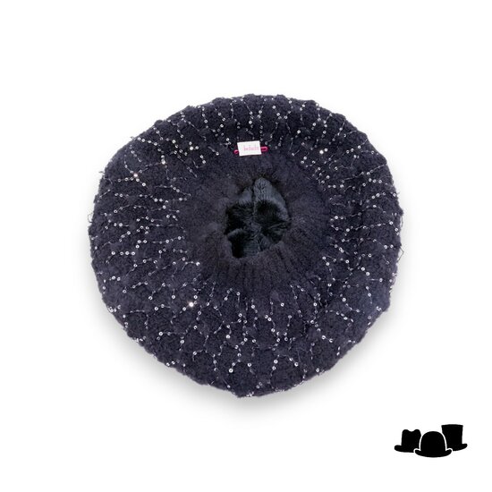bedacht baret muts wolmix amras zwart
