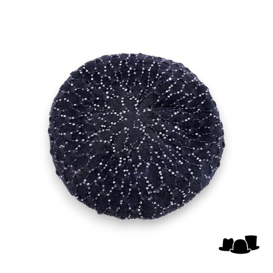 bedacht baret muts wolmix amras zwart