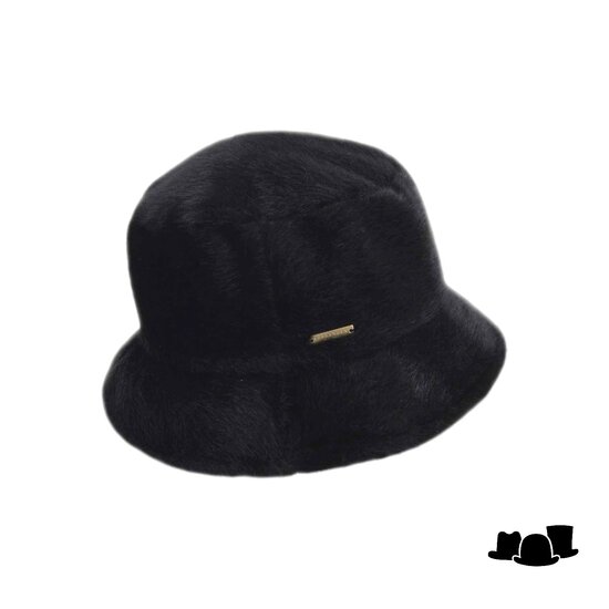 seeberger bucket hat faux fur black