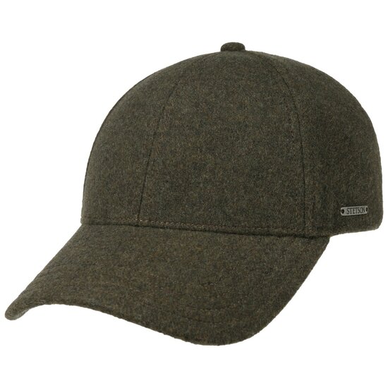 stetson baseball cap met oorklep vaby wol cashmere mix groen