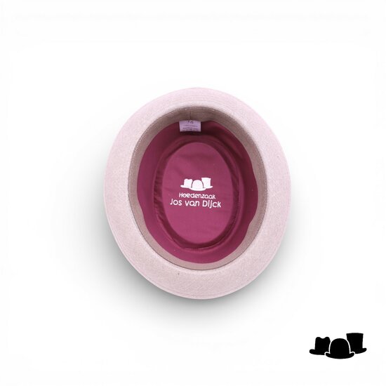 jos van dijck pork pie linnen tartan beige