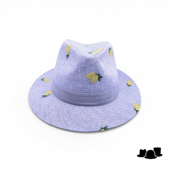 jos van dijck fedora 62 linnen positano blauw