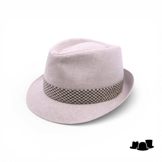 jos van dijck trilby linnen salt and pepper contrast pdp