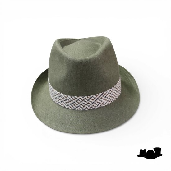 jos van dijck trilby linnen groen contrast pdp