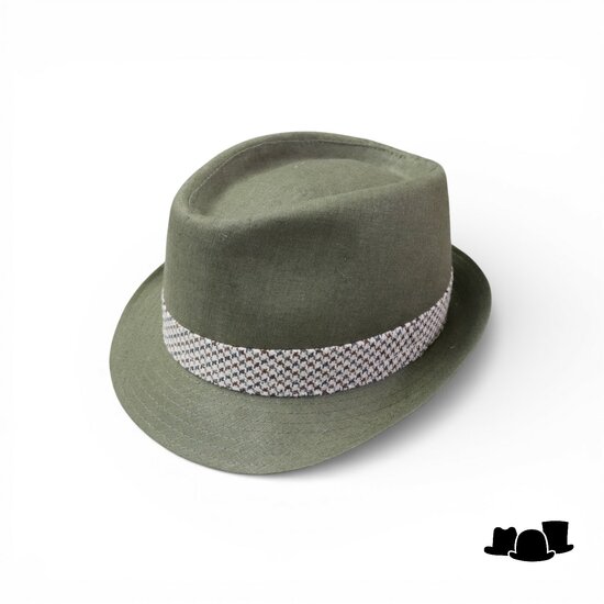 jos van dijck trilby linnen groen contrast pdp