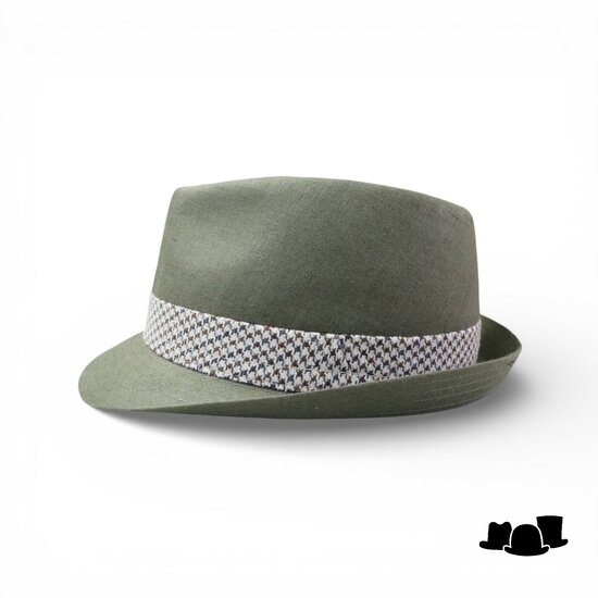 jos van dijck trilby linnen groen contrast pdp