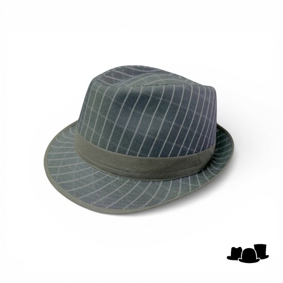 jos van dijck trilby linnen streepjes donkergroen