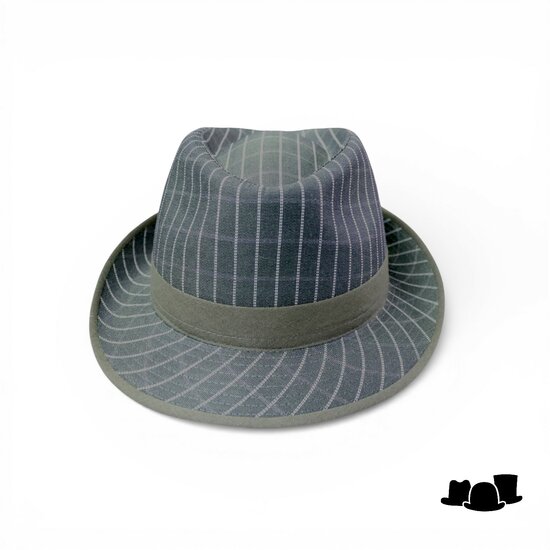 jos van dijck trilby linnen streepjes donkergroen