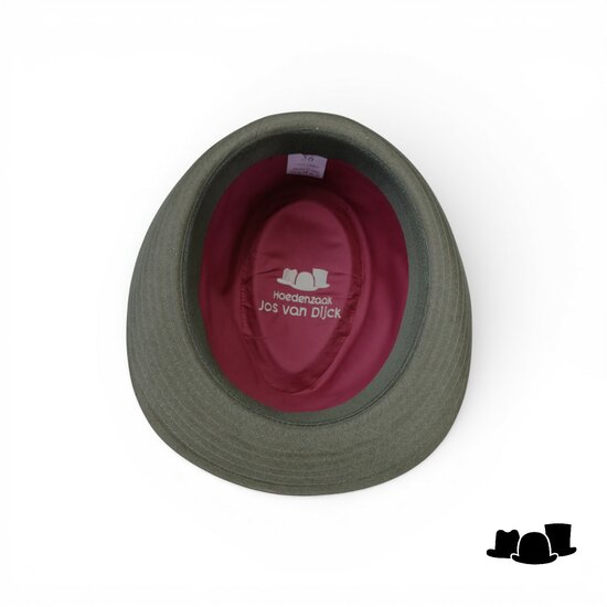 jos van dijck trilby linnen streepjes donkergroen