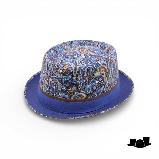 jos van dijck pork pie katoen fantasy blauw