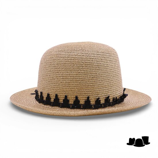 tesi bowler hoed katoenmix goud