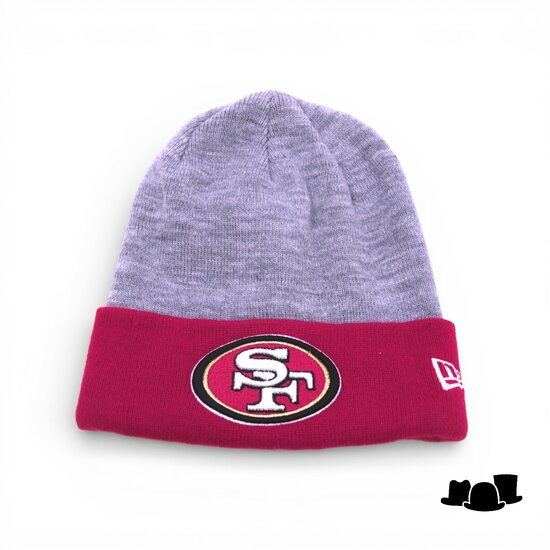 new era knitted beanie san francisco giants grey and red