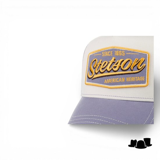 stetson trucker cap vintage lilac offwhite