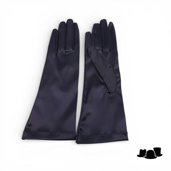 gala handschoenen serenita hoge glans satijn zwart