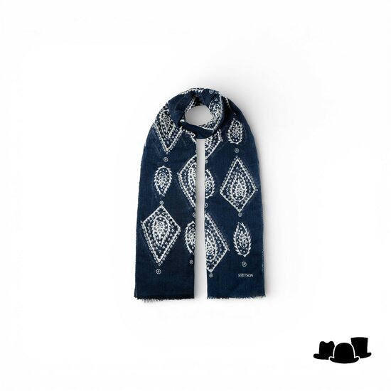 stetson scarf summer wool abstract paisley