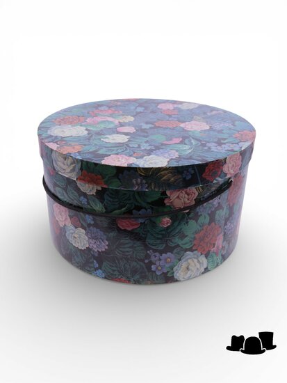 vintage hoedendoos 30 cm roses